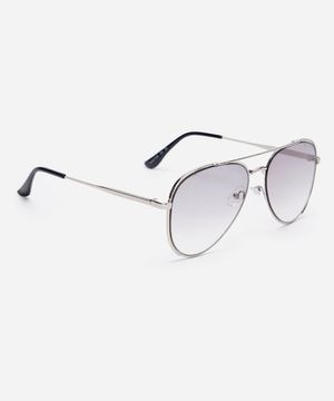 óculos de sol aviador triton unissex prateado