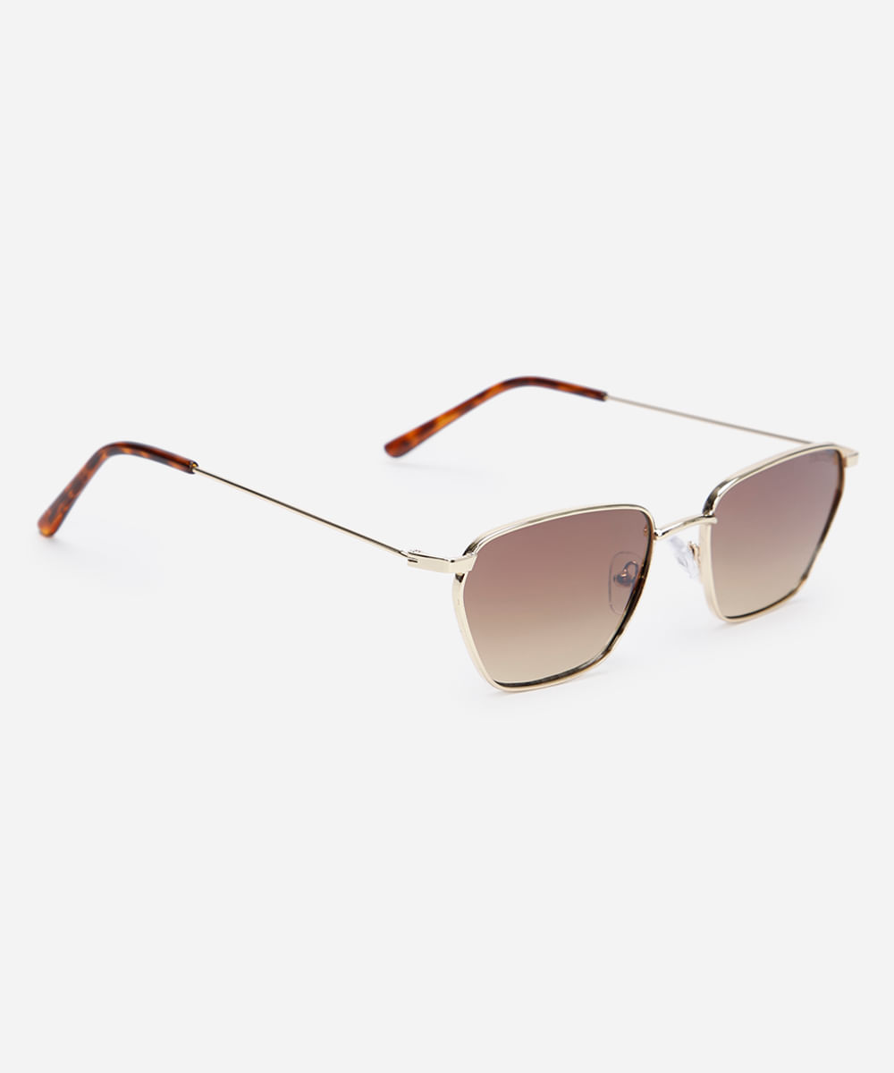 óculos de sol quadrado triton unissex dourado