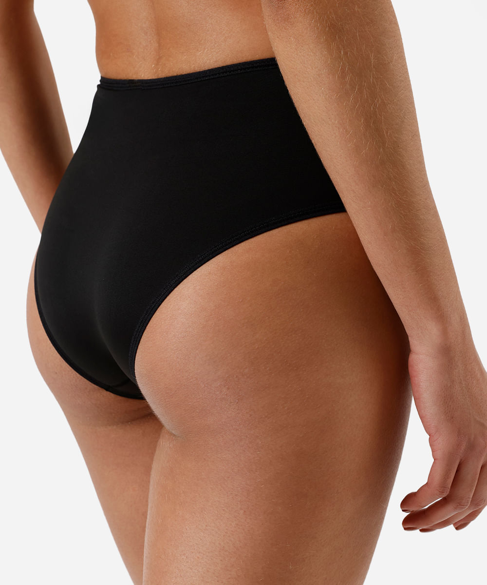 calcinha caleçon feminina delrio preta