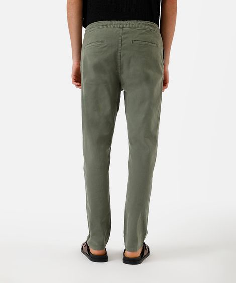 calça jogger masculina de sarja verde