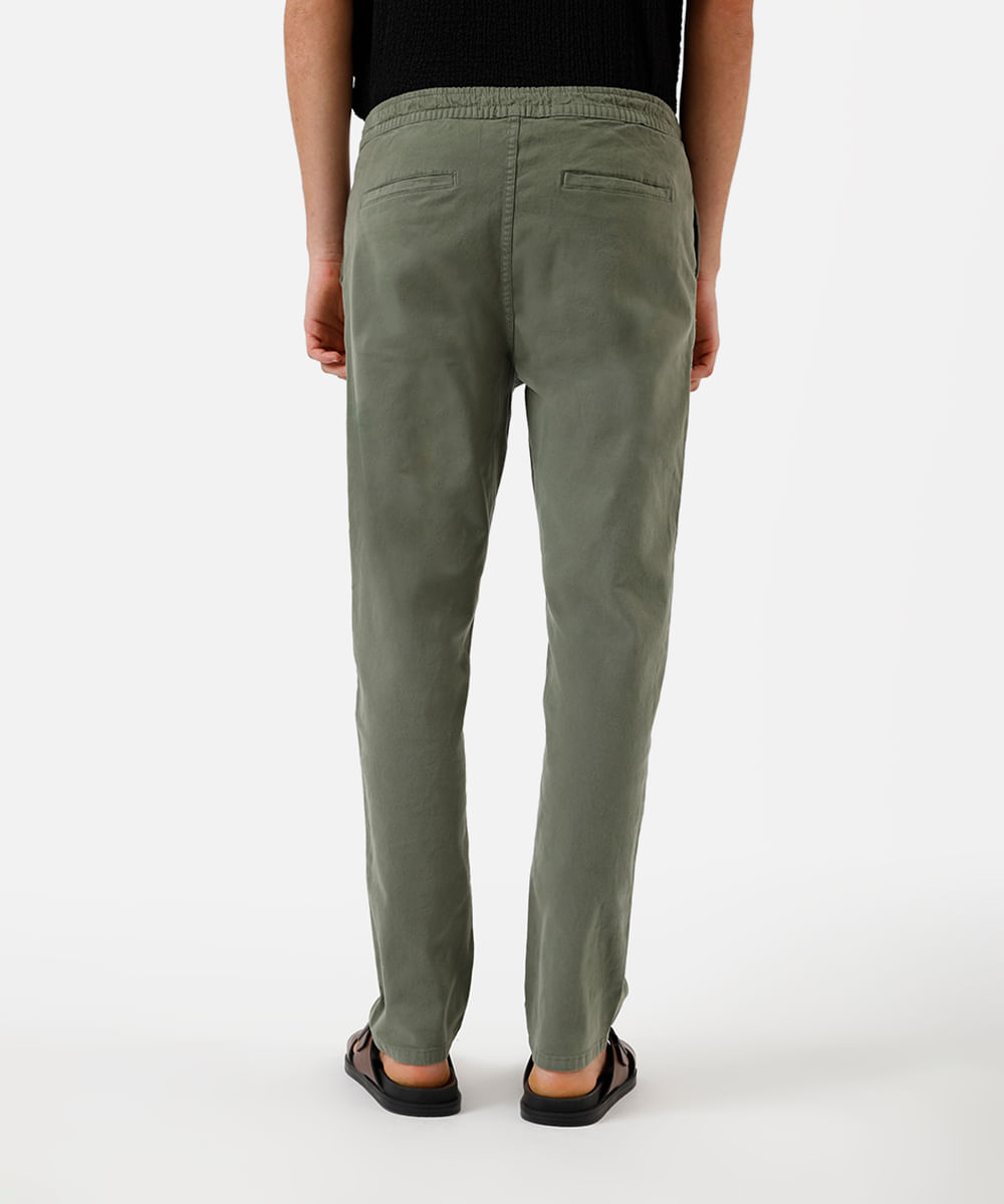 calça jogger masculina de sarja verde