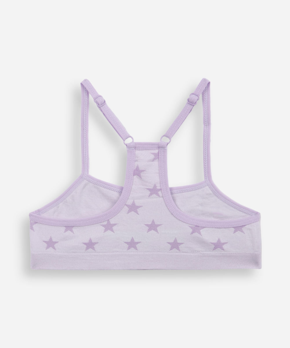 kit de 2 sutiãs juvenil estrelas colorido