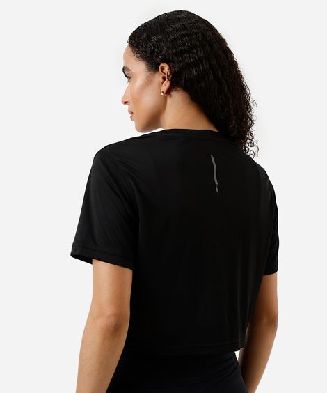 cropped feminino esportivo ace com refletivos preto