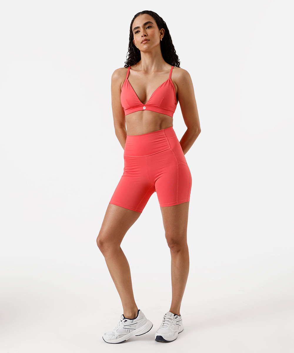 top triângulo feminino esportivo rosa
