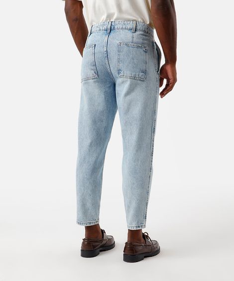 calça chino masculina jeans  azul