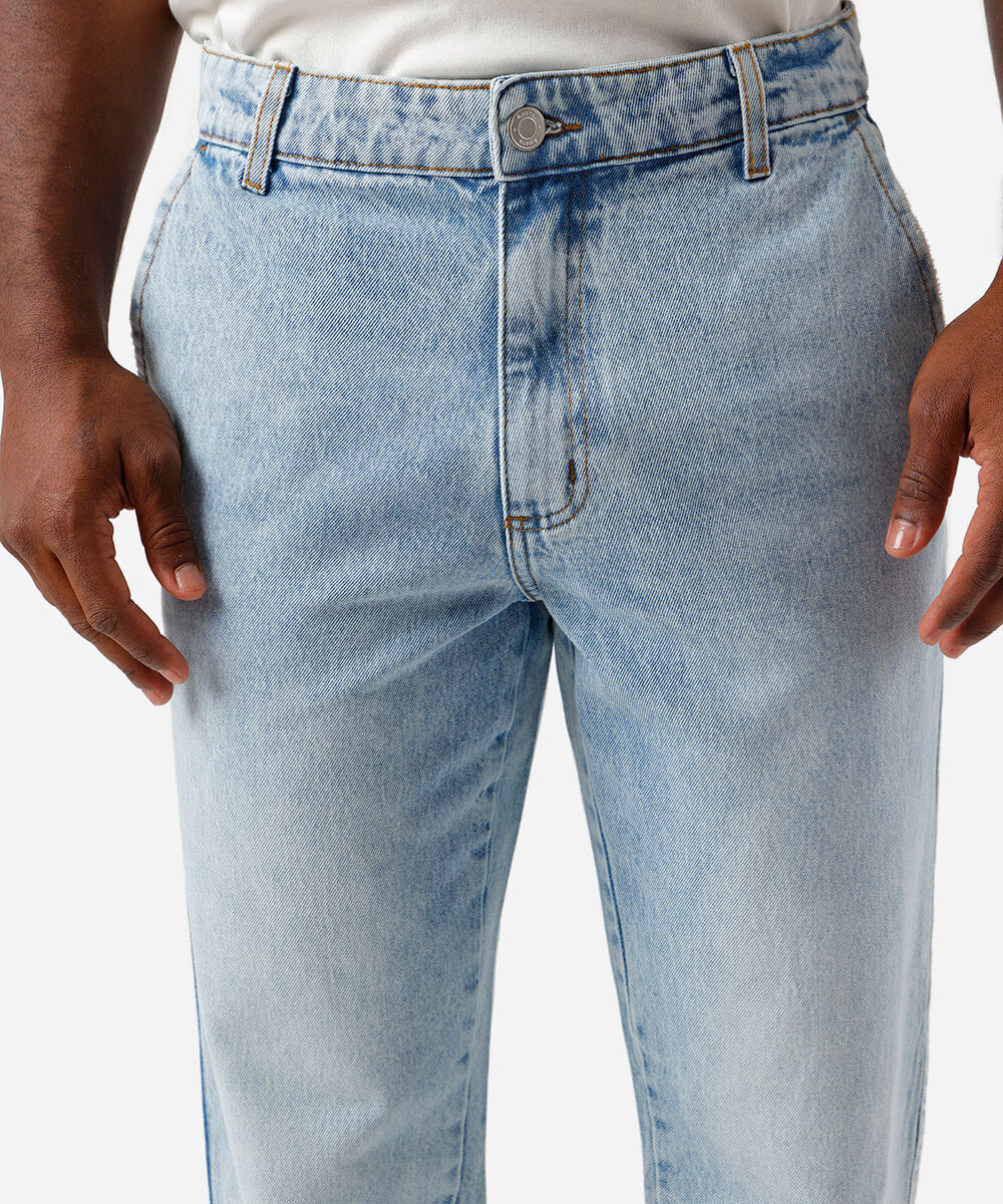 calça chino masculina jeans  azul