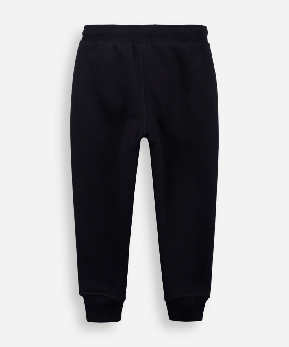 calça de moletom infantil com cordão preta