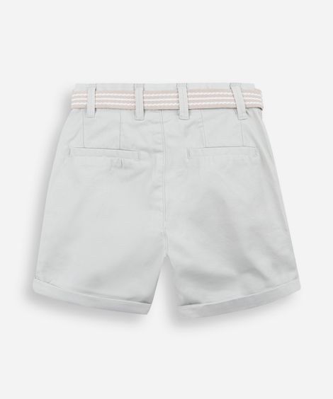 bermuda infantil de sarja com cinto verde