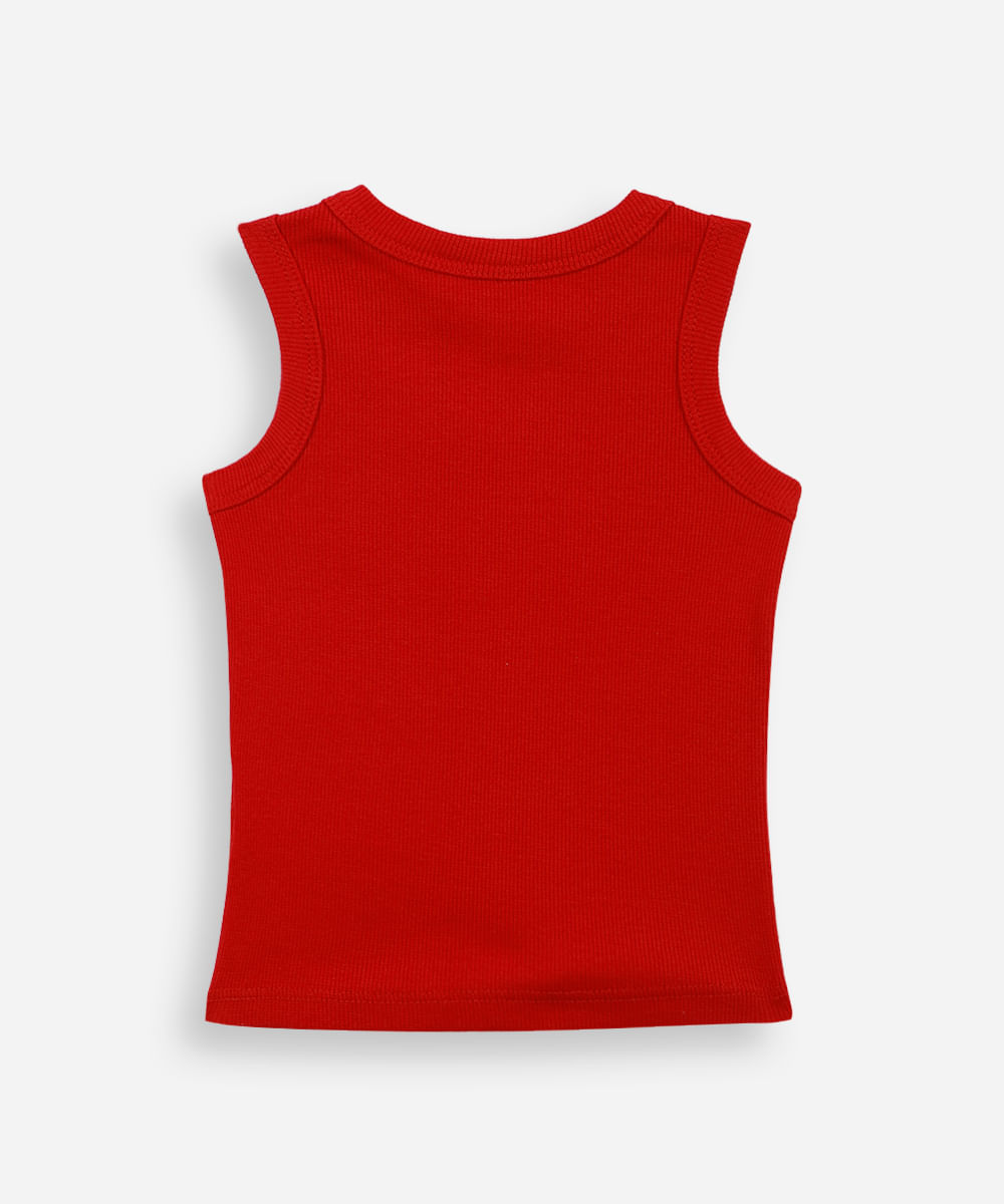 regata infantil bordada hello kitty vermelha