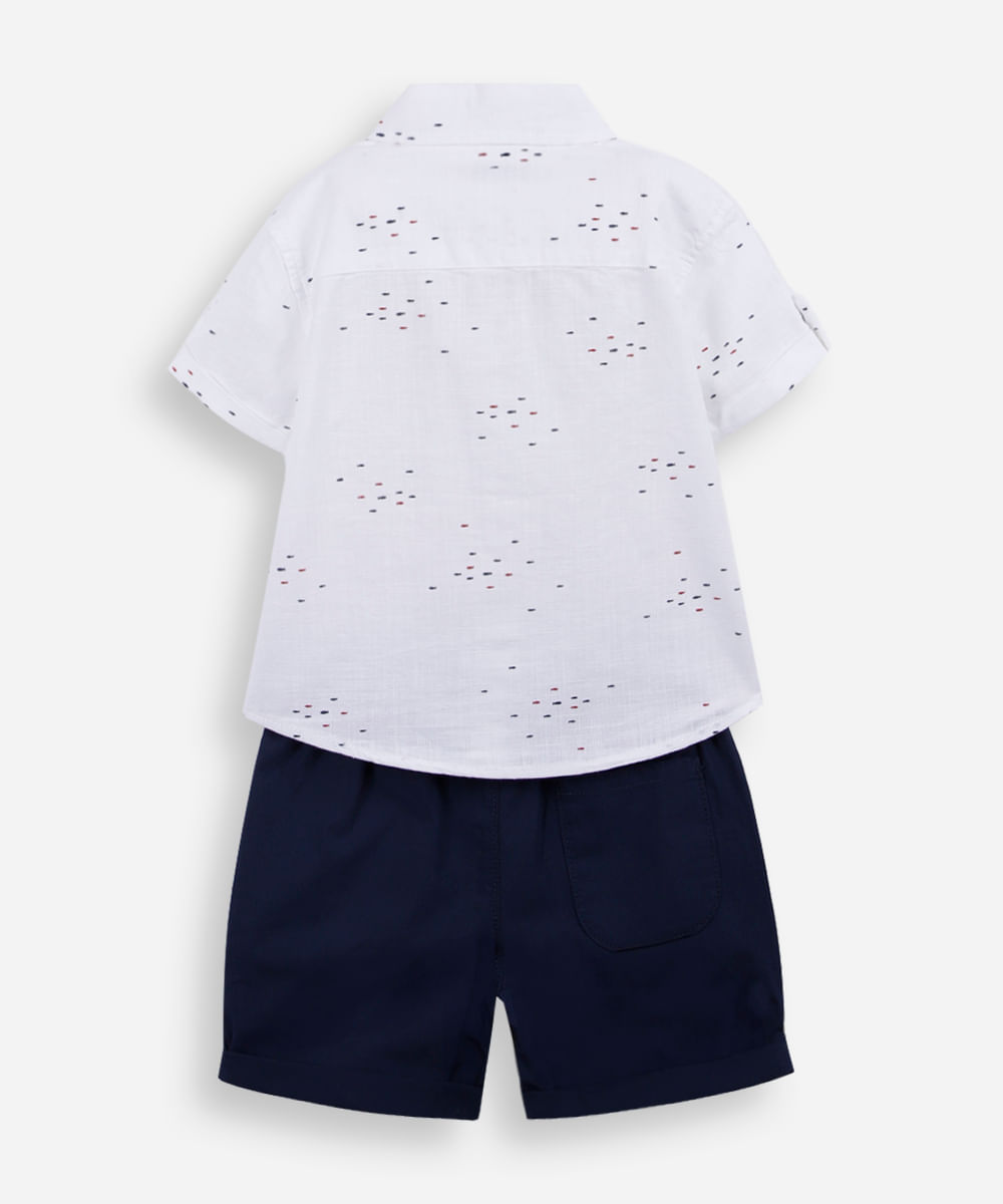 conjunto infantil mini peixes azul