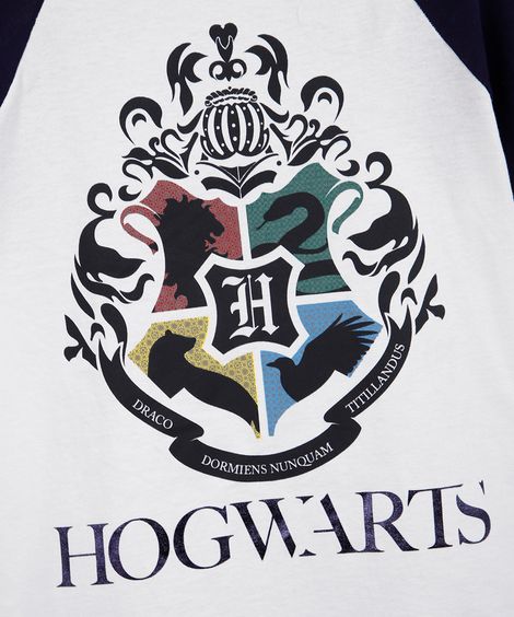 pijama curto infantil de algodão harry potter off white