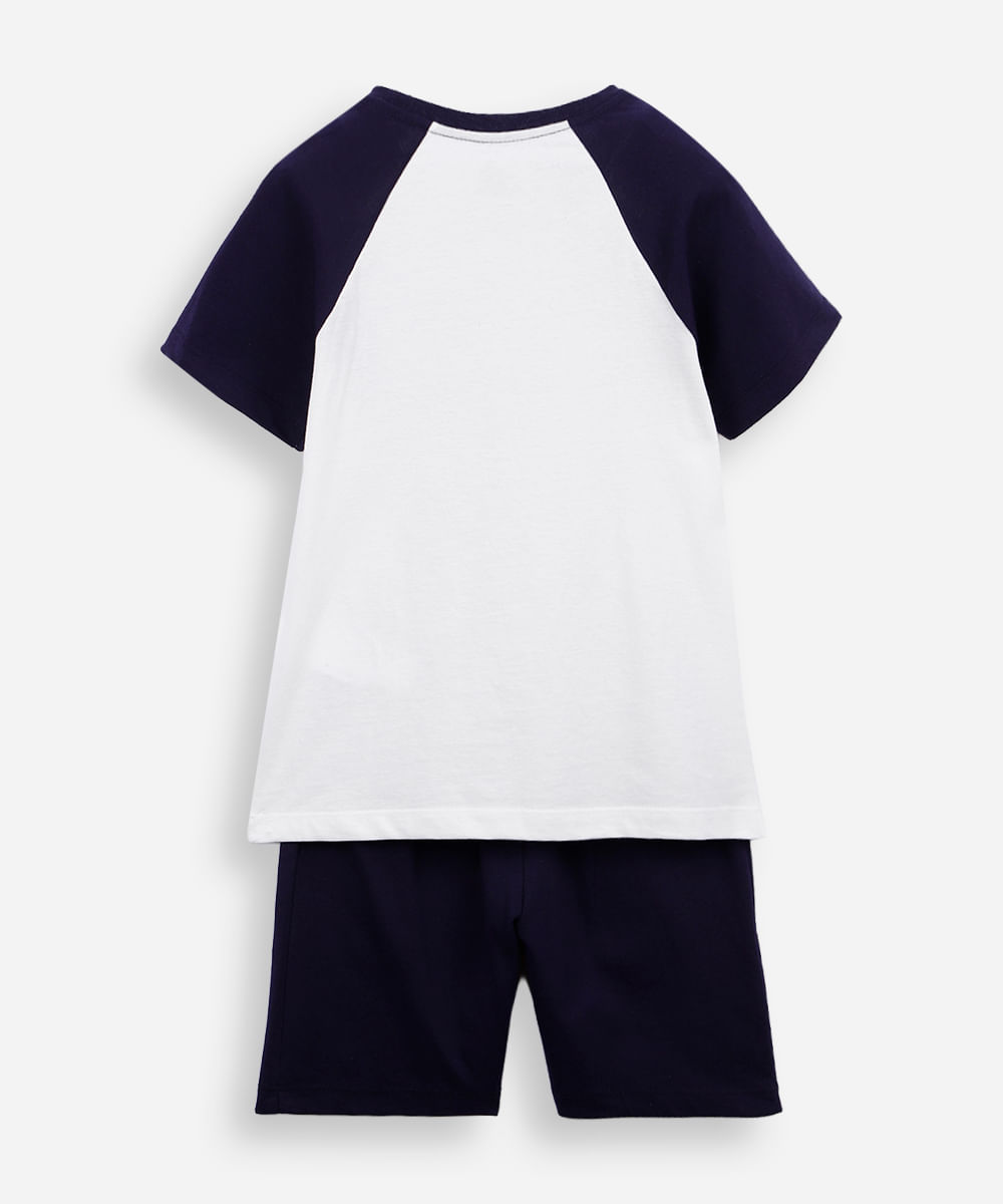 pijama curto infantil de algodão harry potter off white