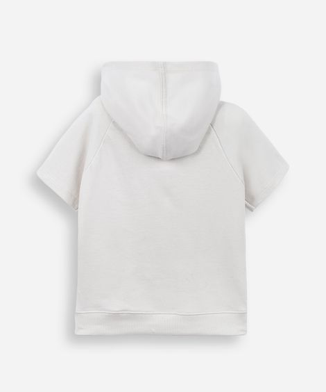 blusa infantil de moletinho com capuz patrulha canina cinza