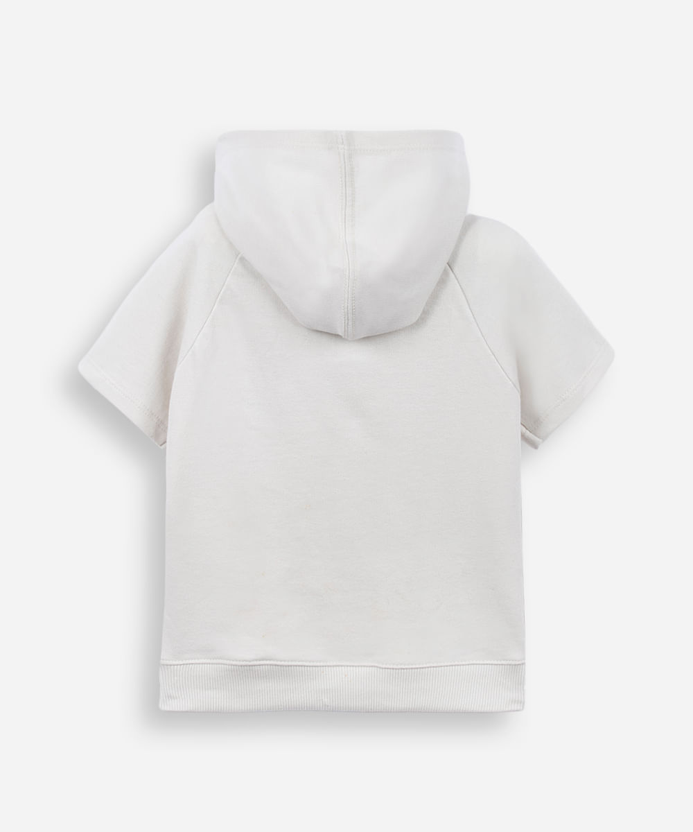 blusa infantil de moletinho com capuz patrulha canina cinza
