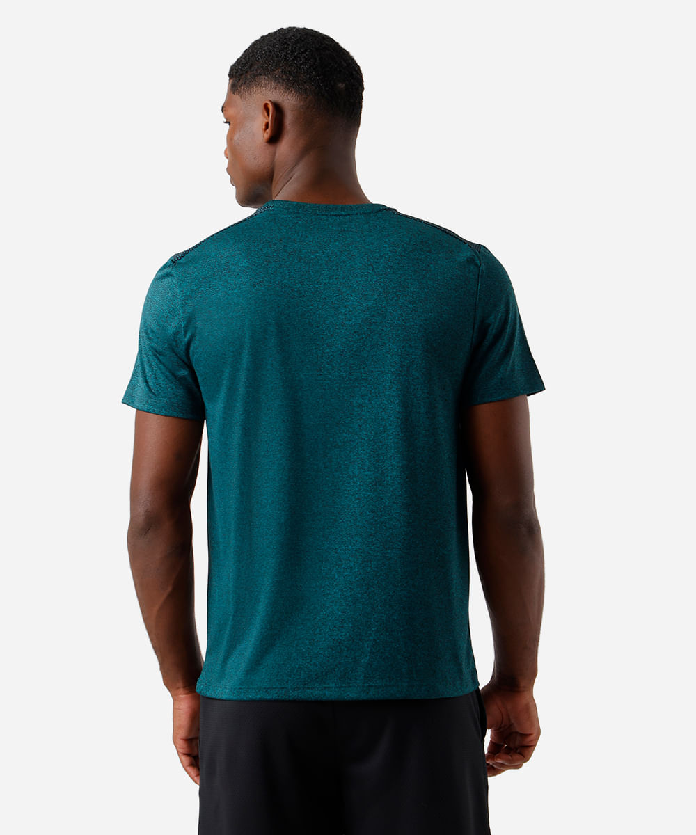 camiseta masculina esportiva com recorte verde