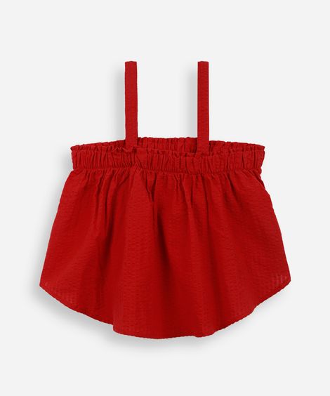 bata infantil de alça com lastex vermelha