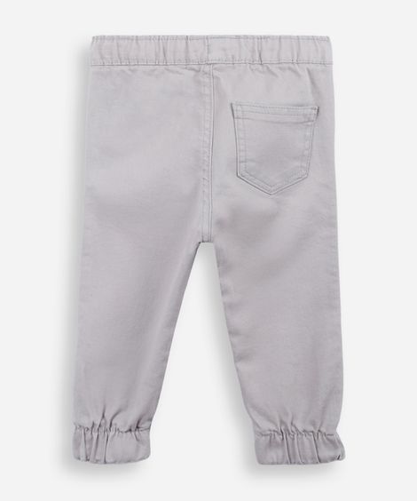 calça sarja jogger cinza