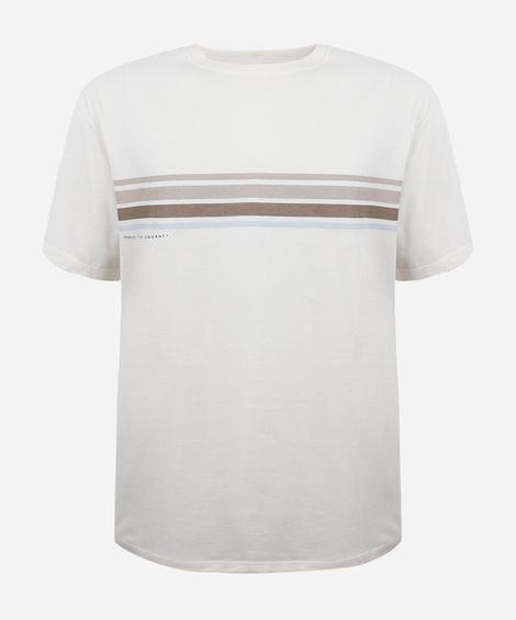 camiseta juvenil comfort listras off white