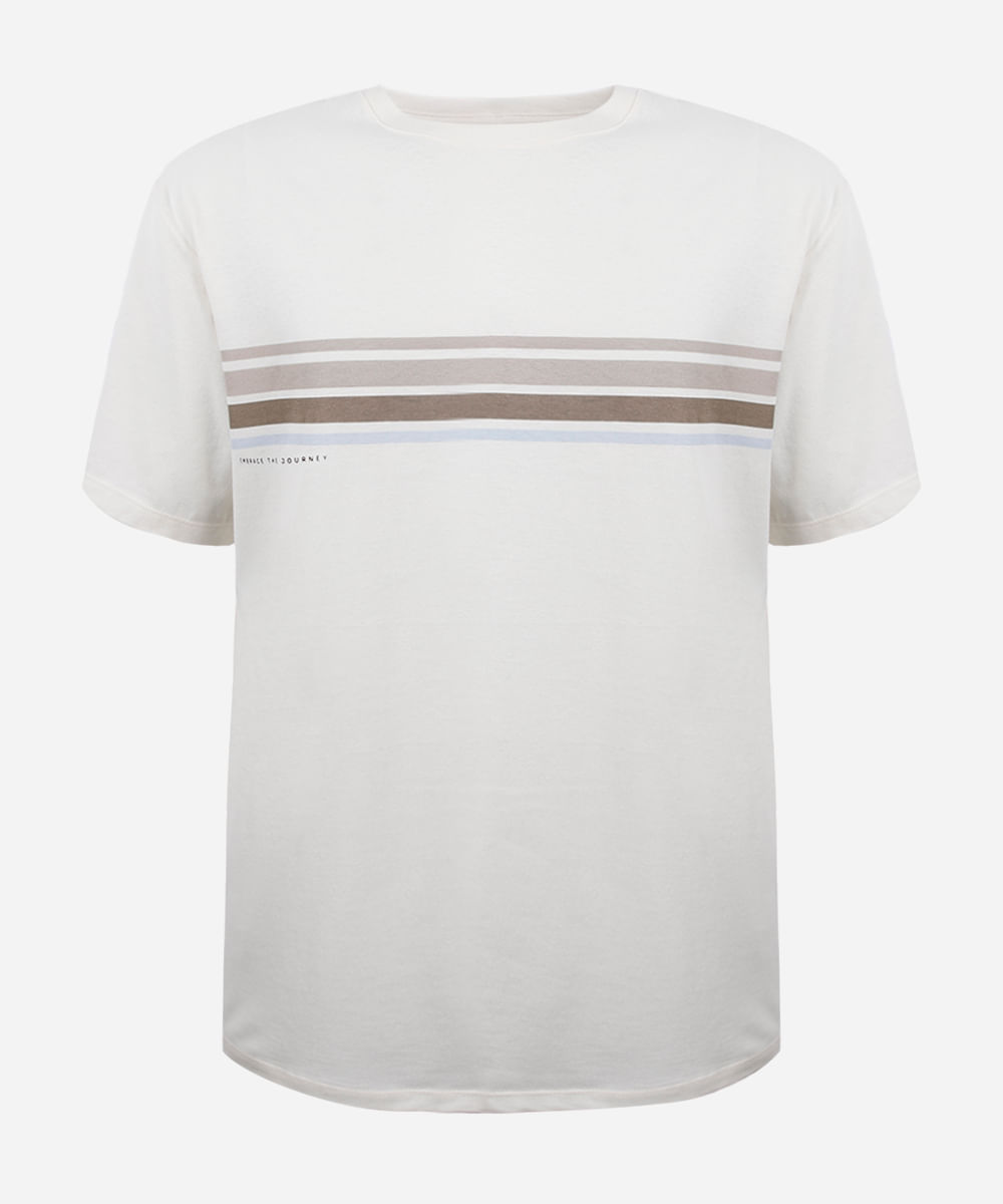 camiseta juvenil comfort listras off white