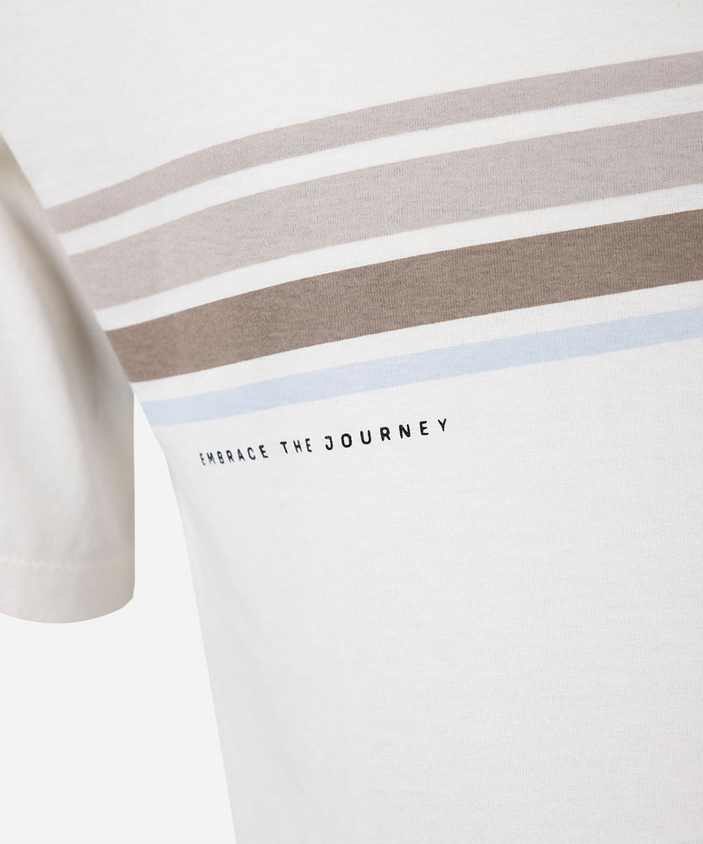 camiseta juvenil comfort listras off white