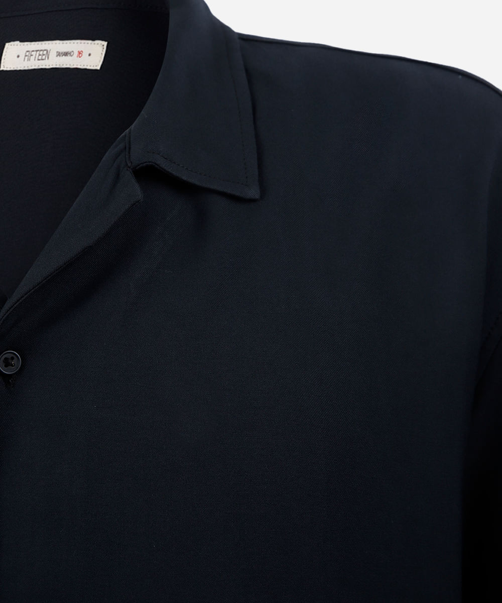 camisa juvenil oversized preta