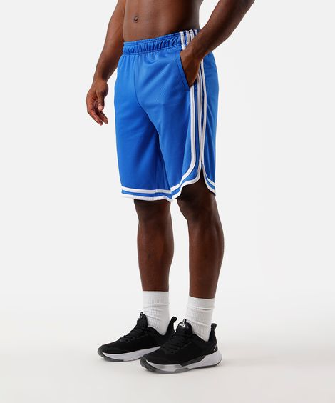 bermuda esportiva masculina com listras azul