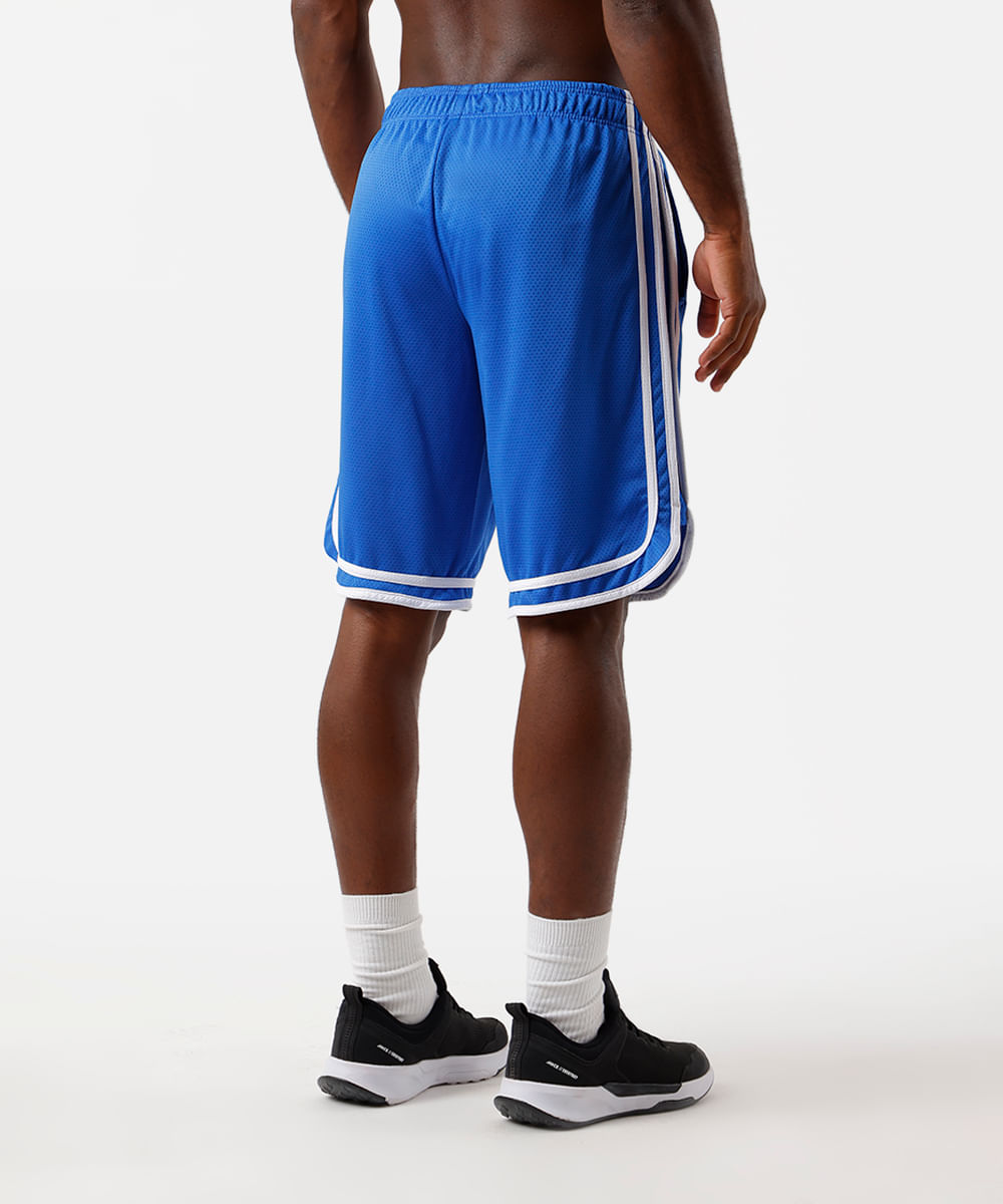 bermuda esportiva masculina com listras azul