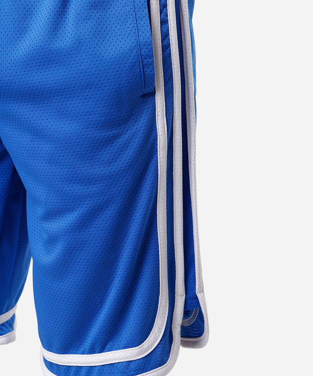 bermuda esportiva masculina com listras azul
