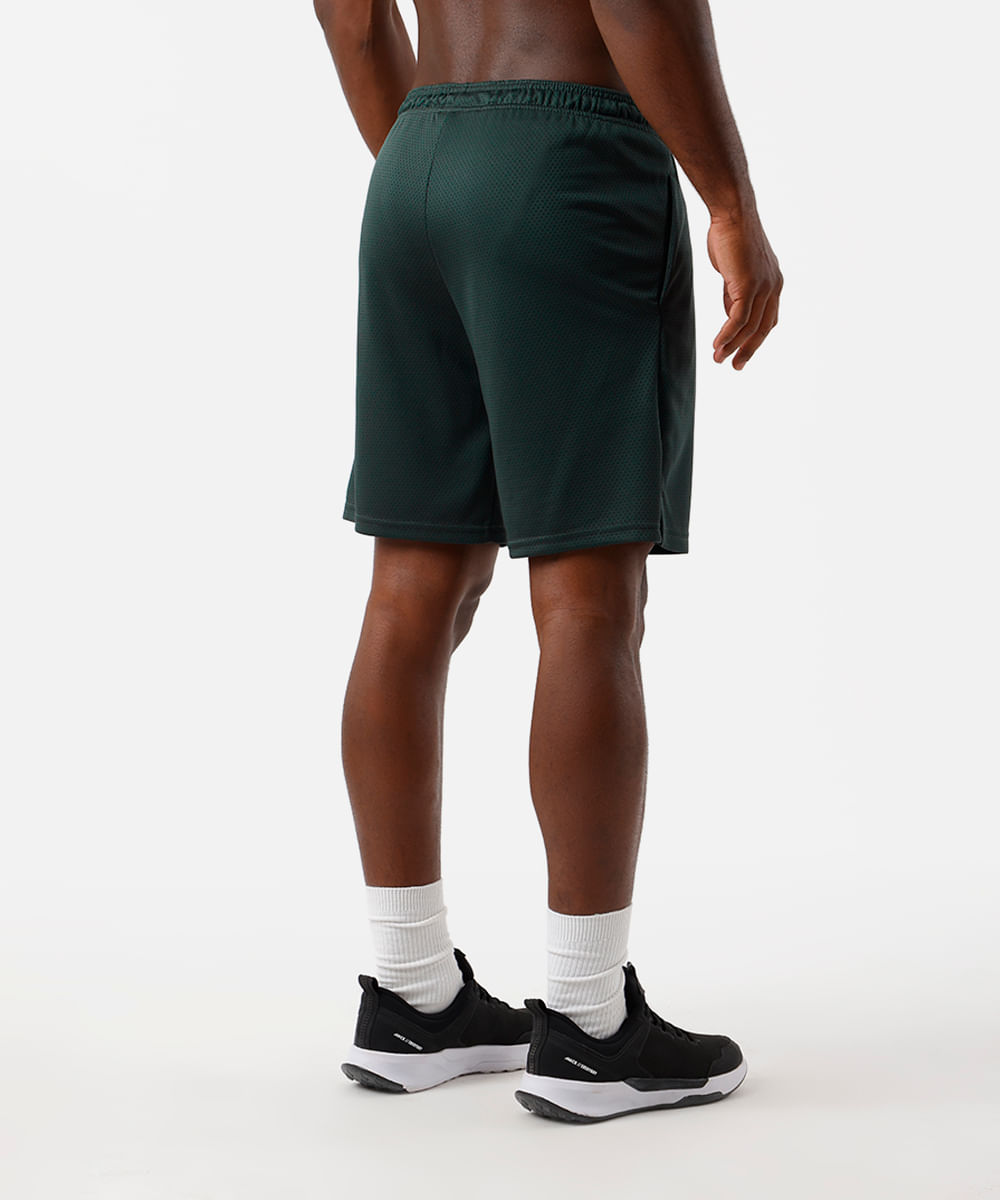 bermuda masculina esportiva texturizada verde