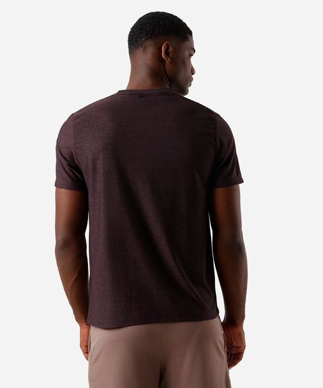 camiseta masculina esportiva com recorte vinho