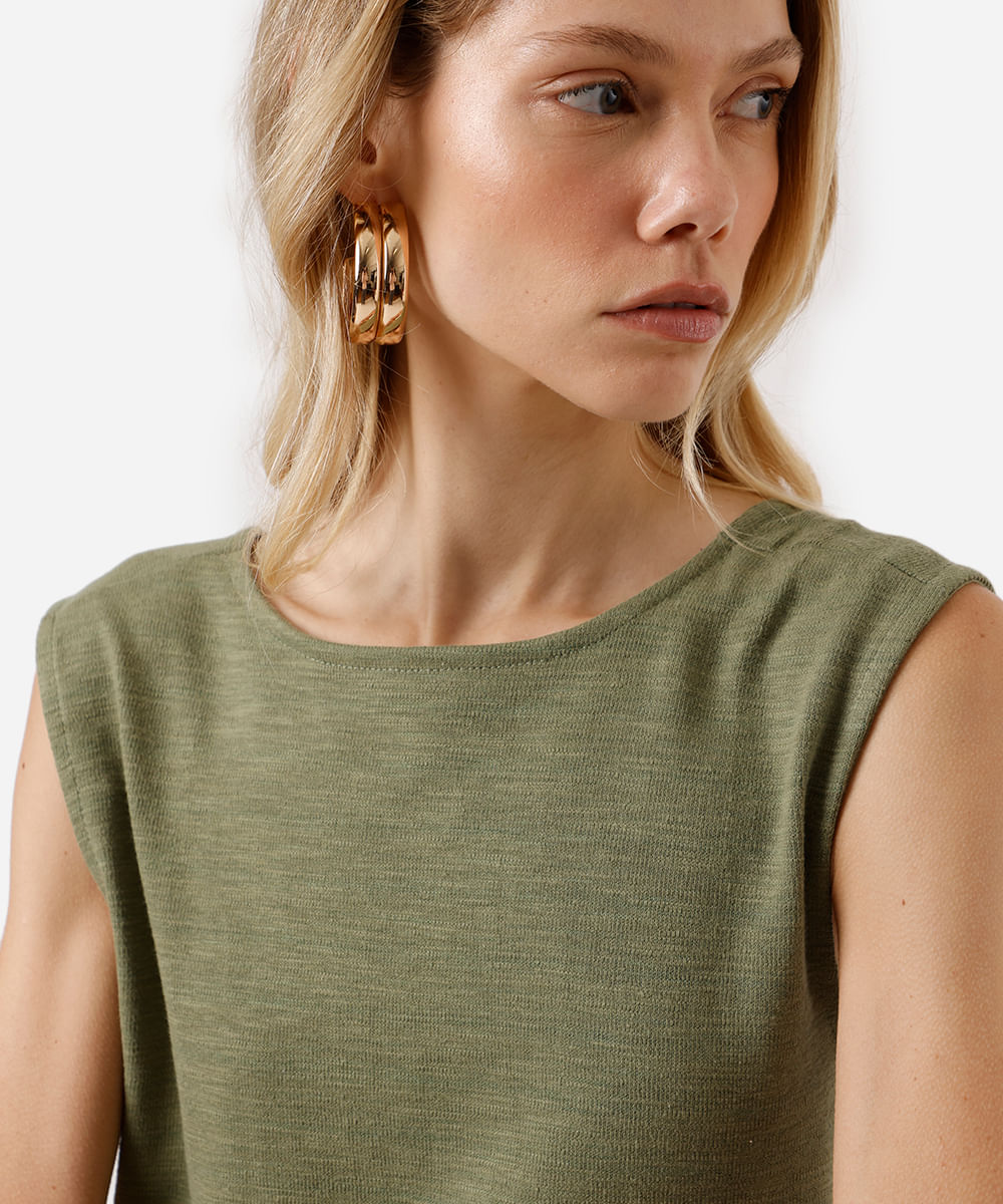 vestido longo feminino de algodão com fendas verde