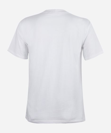 camiseta juvenil de algodão estampada off white