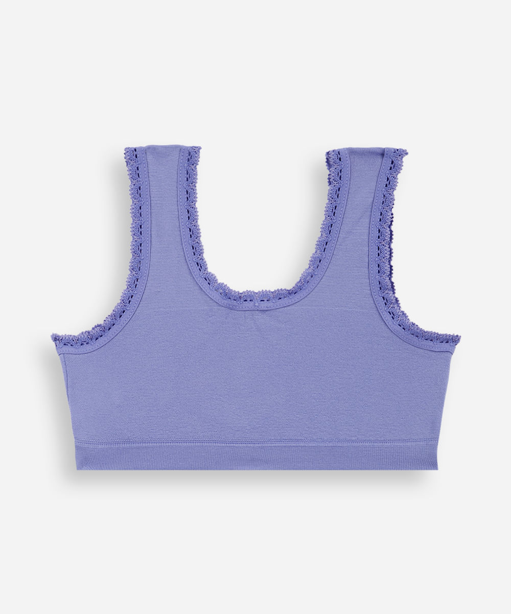 top infantil de algodão selene lilás