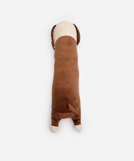 cachorro alongado de pelúcia marrom