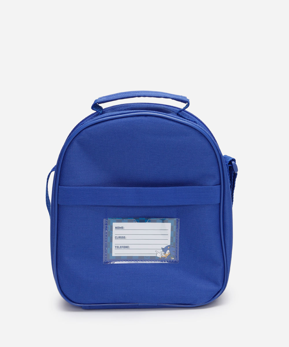 lancheira infantil sonic azul