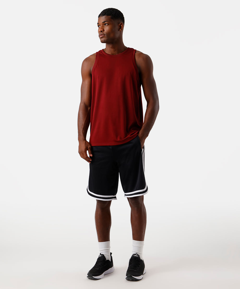 regata esportiva masculina texturizada vinho