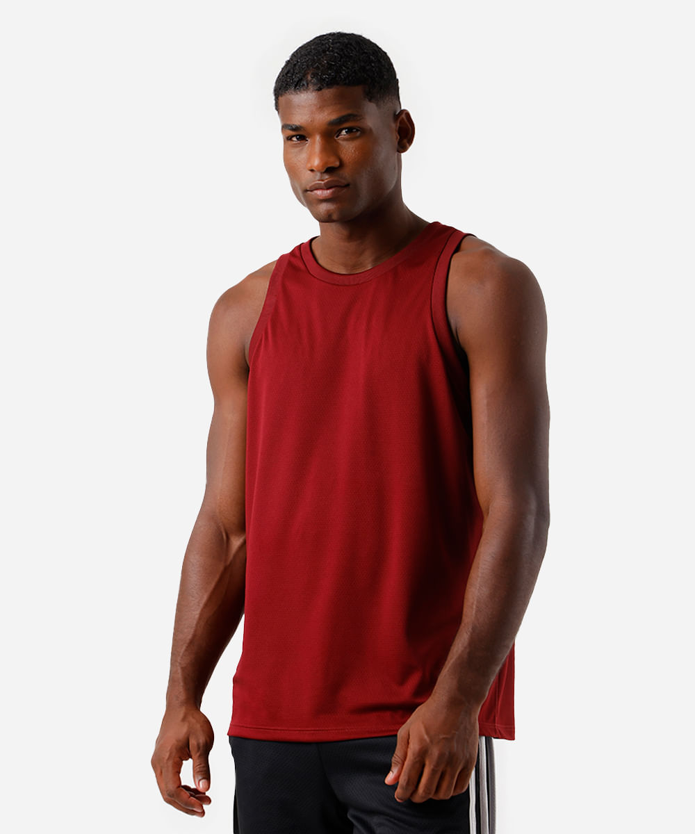 regata esportiva masculina texturizada vinho