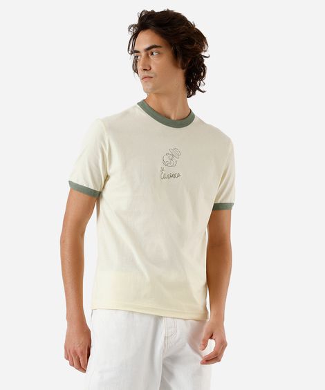 camiseta masculina de algodão bordado zé carioca amarela