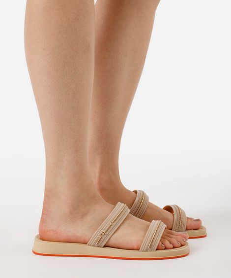 chinelo slide ipanema glow  bege