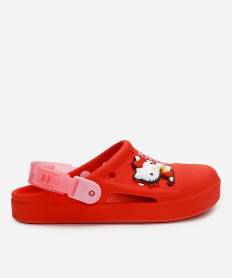 babuche infantil hello kitty grendene vermelha