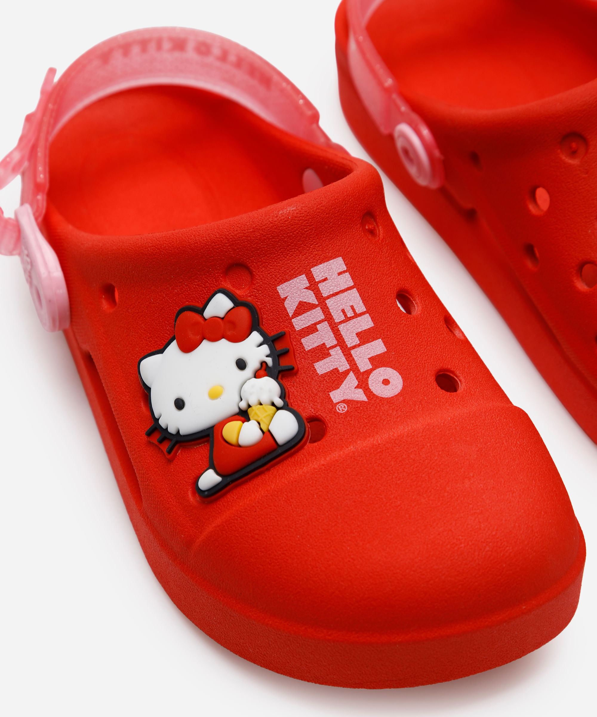 babuche infantil hello kitty grendene vermelha