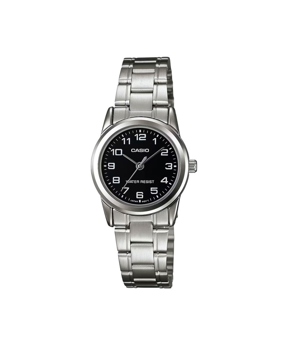 relógio feminino casio analógico ltp v001d 1budf prateado