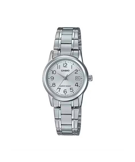 relógio feminino casio analógico ltp v002d 7budf prateado