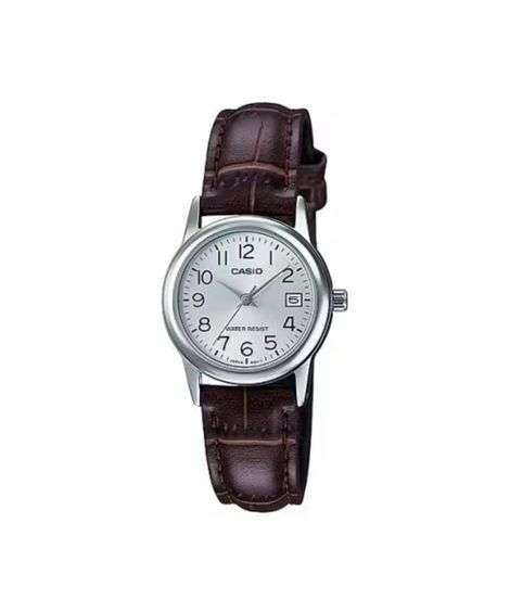 relógio feminino casio analógico ltp v002l 7b2udf prateado