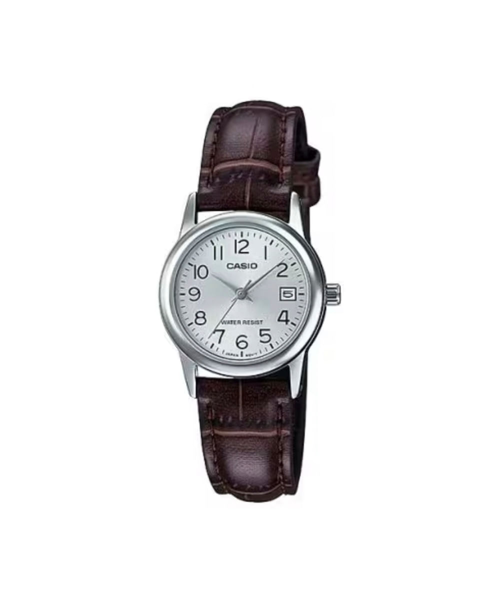 relógio feminino casio analógico ltp v002l 7b2udf prateado