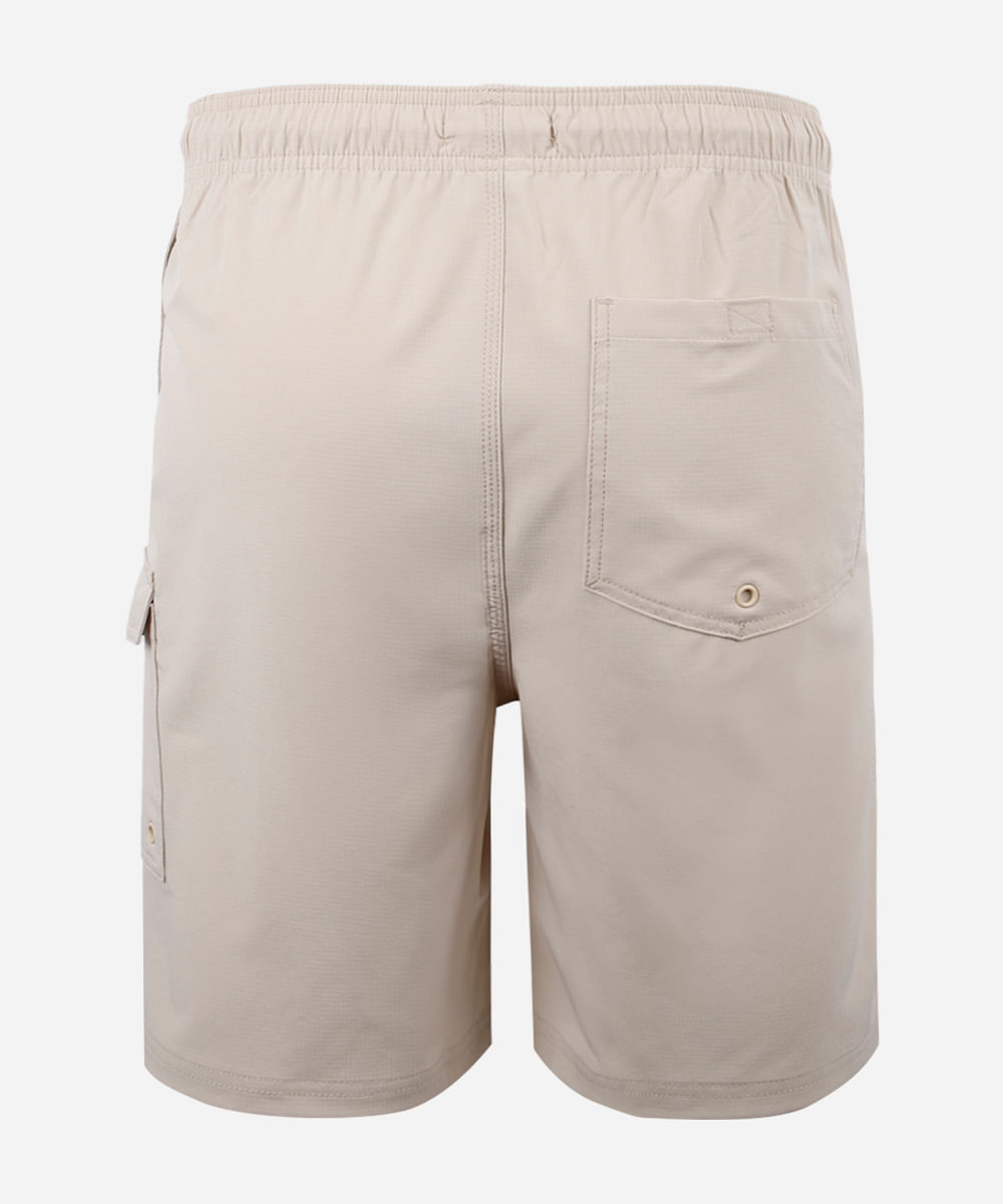 bermuda juvenil  com bolso cargo bege