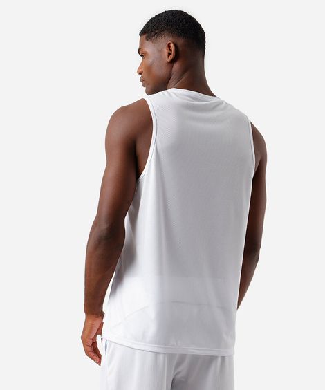 regata esportiva masculina com refletivos branca