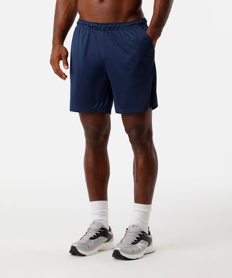 short masculino esportivo com bermuda interna azul