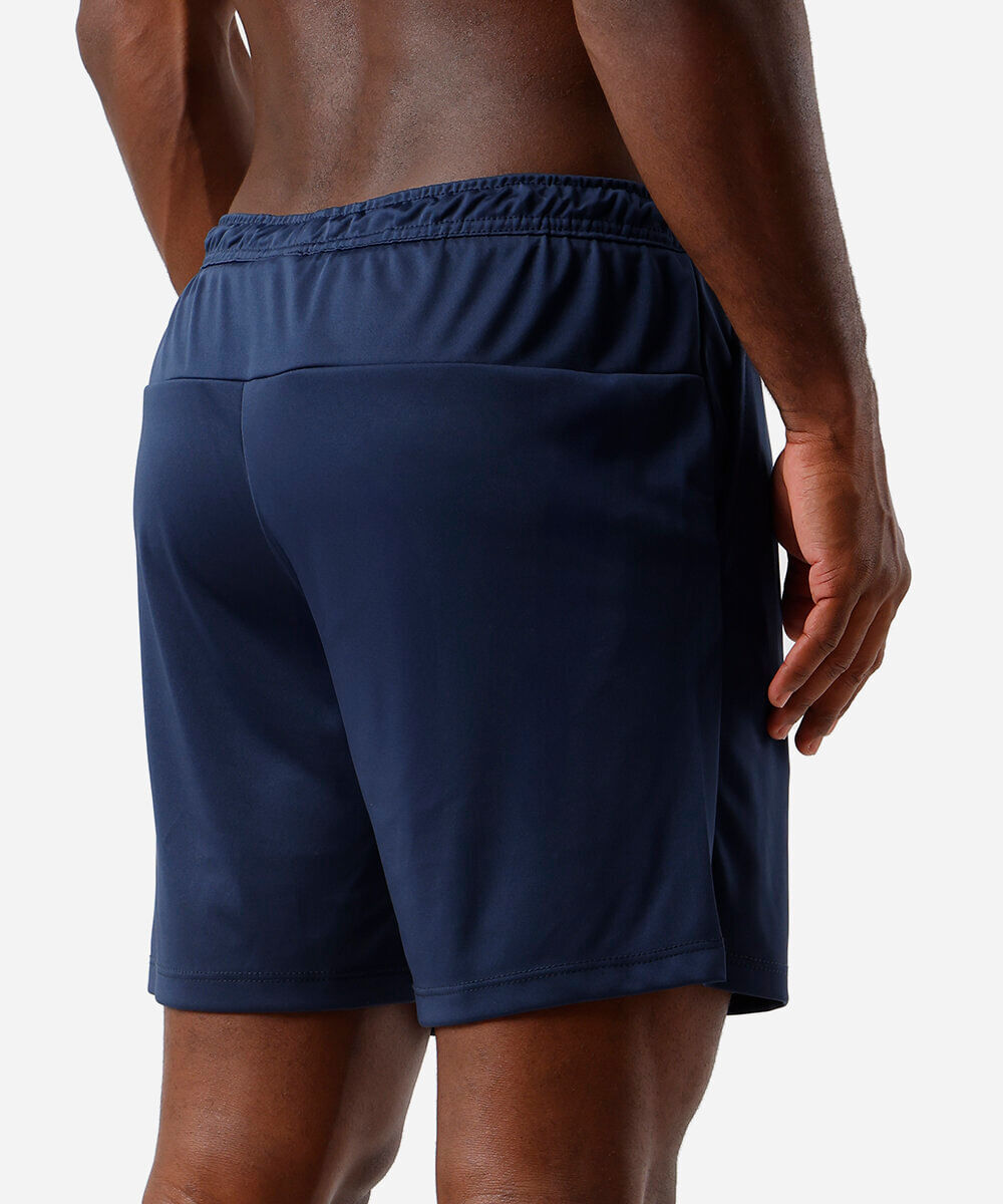 short masculino esportivo com bermuda interna azul