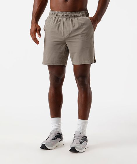 short masculino esportivo de poliamida marrom